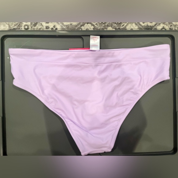 Xhilaration Lavender Towel High Leg High Waist Bikini Bottom - Picture 3 of 3